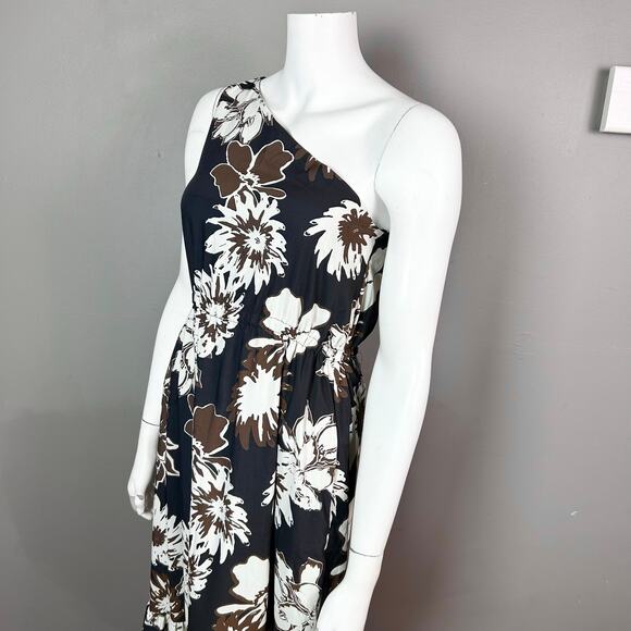 Revolve Drew maxi dress extra small Hawaiian one shoulder black event DRAMA - Picture 5 of 15